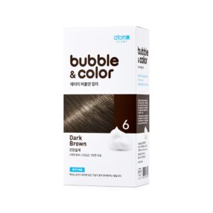 Краска-мусс для волос темно-коричневая Atomy Bubble & Color Dark Brown G
