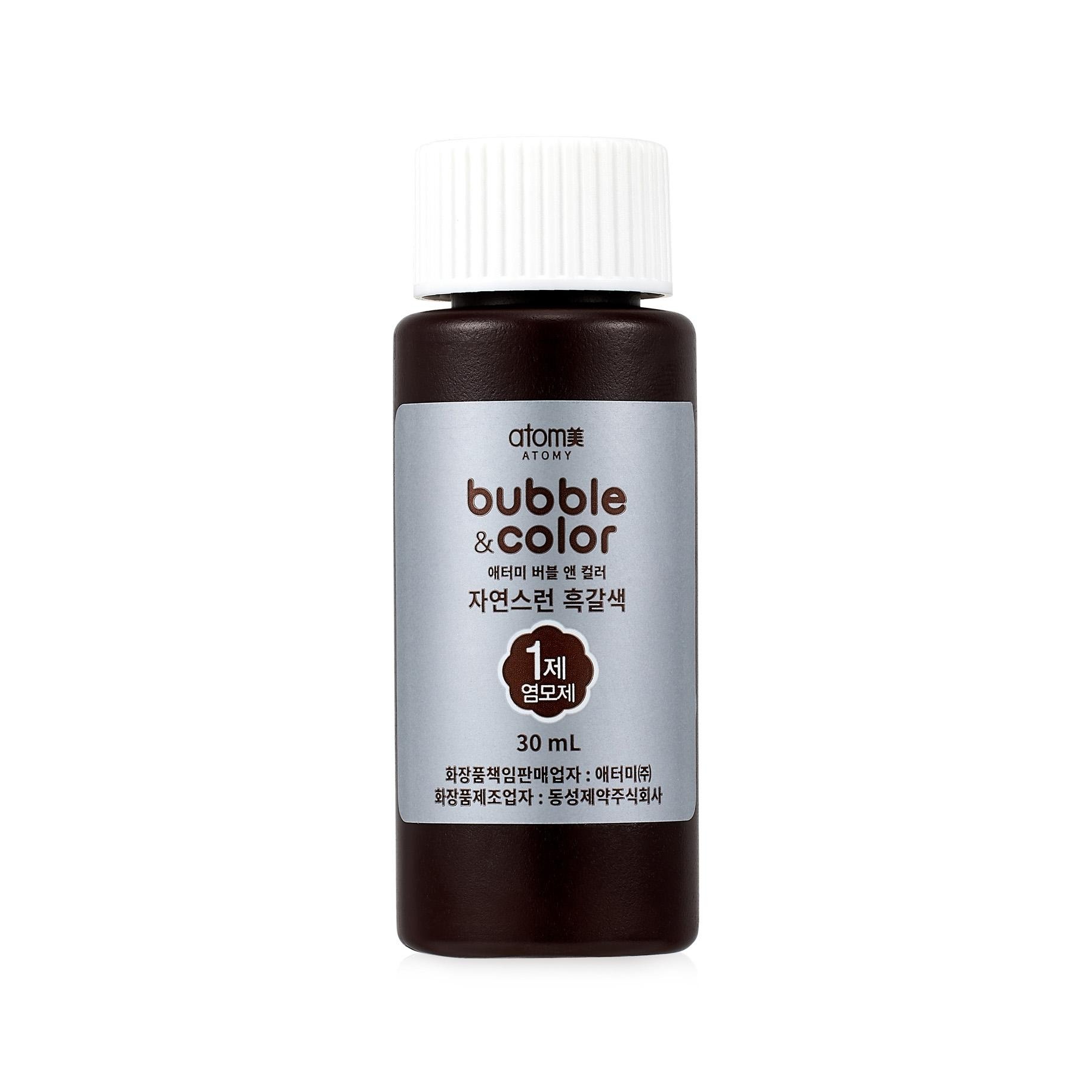 Краска-мусс для волос коричневая Atomy Bubble & Color Brown G — изображение 2